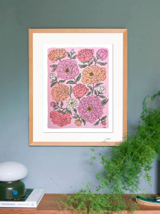 11x14 Pastel Peonies Print for wholesale by Kim Hoppe
