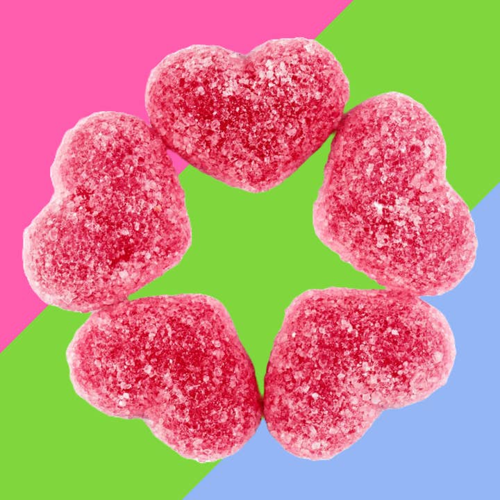 Gaffney's Sweets & Treats Wholesale – wholesale Gummy – Sweetzone Fizzy Strawberry Hearts 1kg