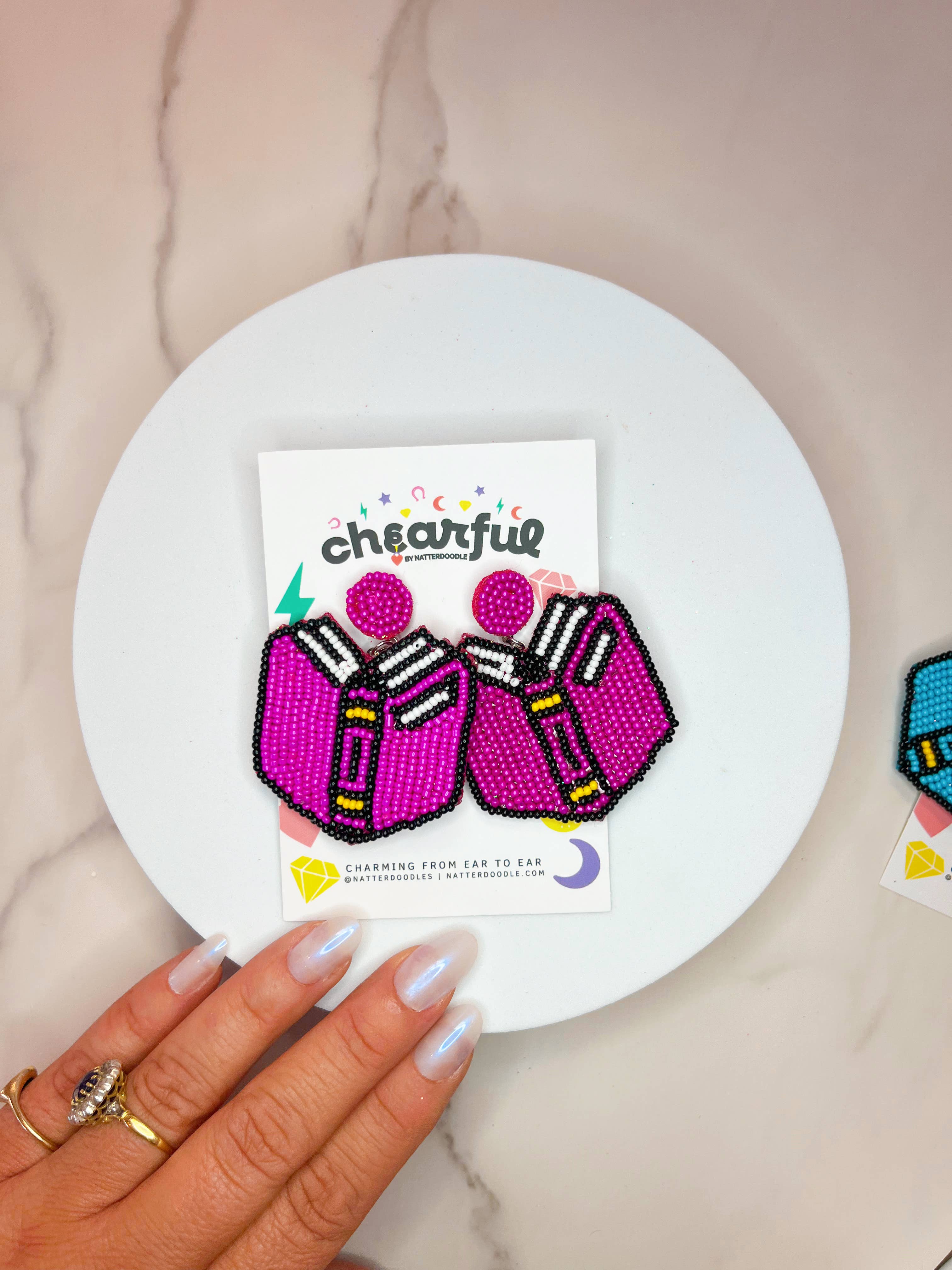 NatterDoodle - Wholesale Dangle Earrings - Booked & Beadsy Reading Earrings Beaded Book Dangle Jewelry5