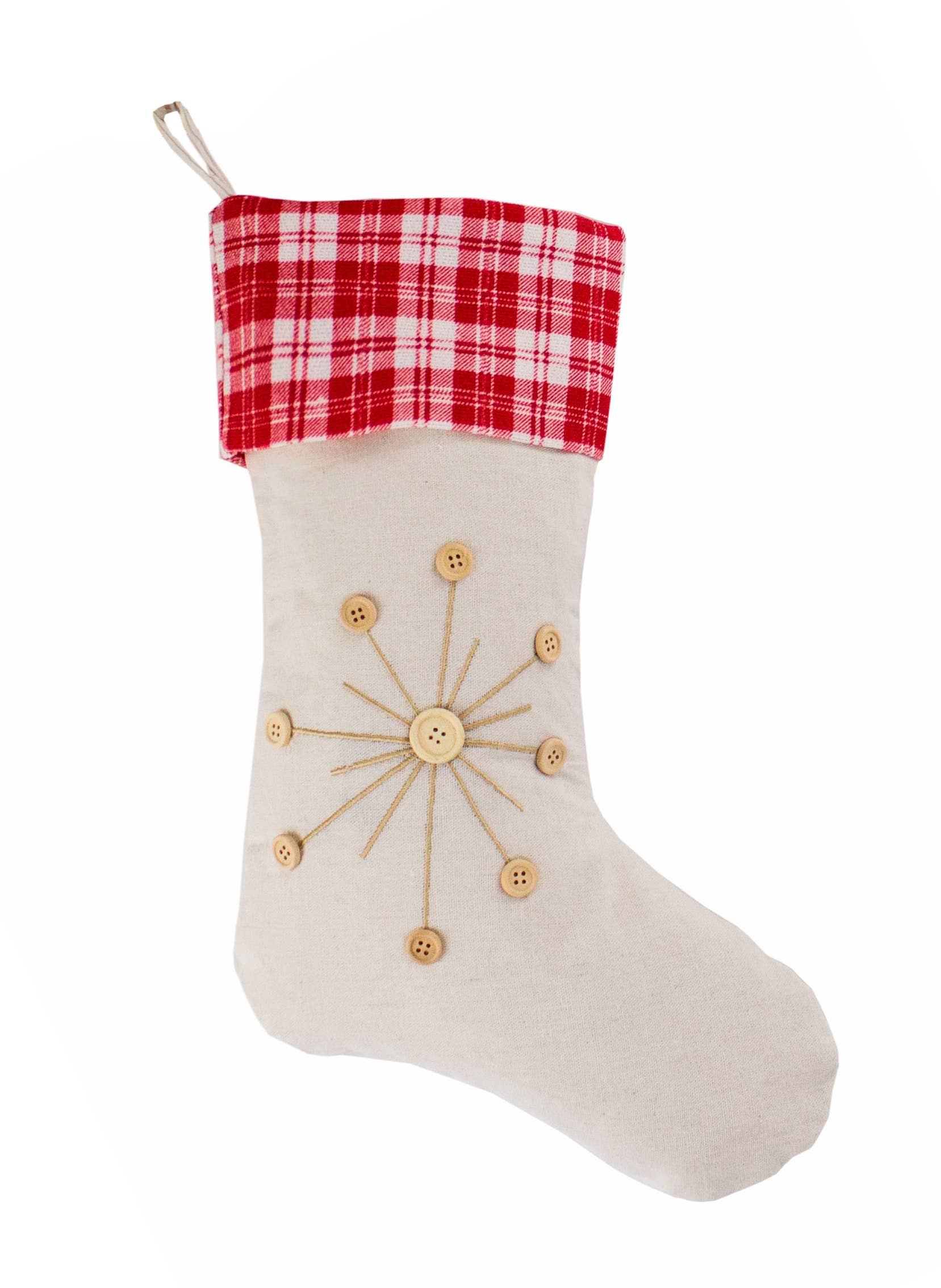 Fennco Styles - Wholesale Holiday Stocking - Holiday Design Linen Hanging Christmas Stocking4