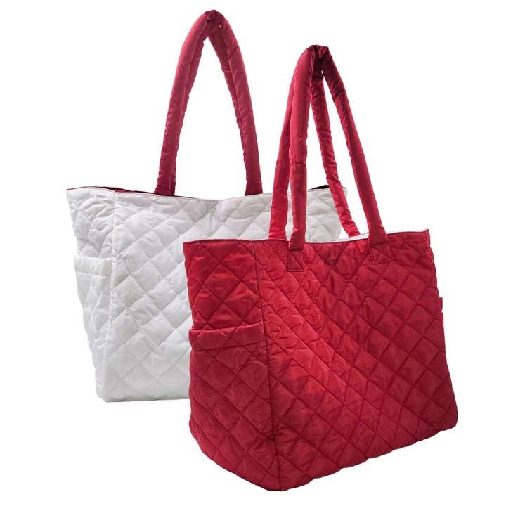 K. Carroll Accessories - Wholesale Tote Bag - Women's - Large Reversible Nylon Tote- School Colors3