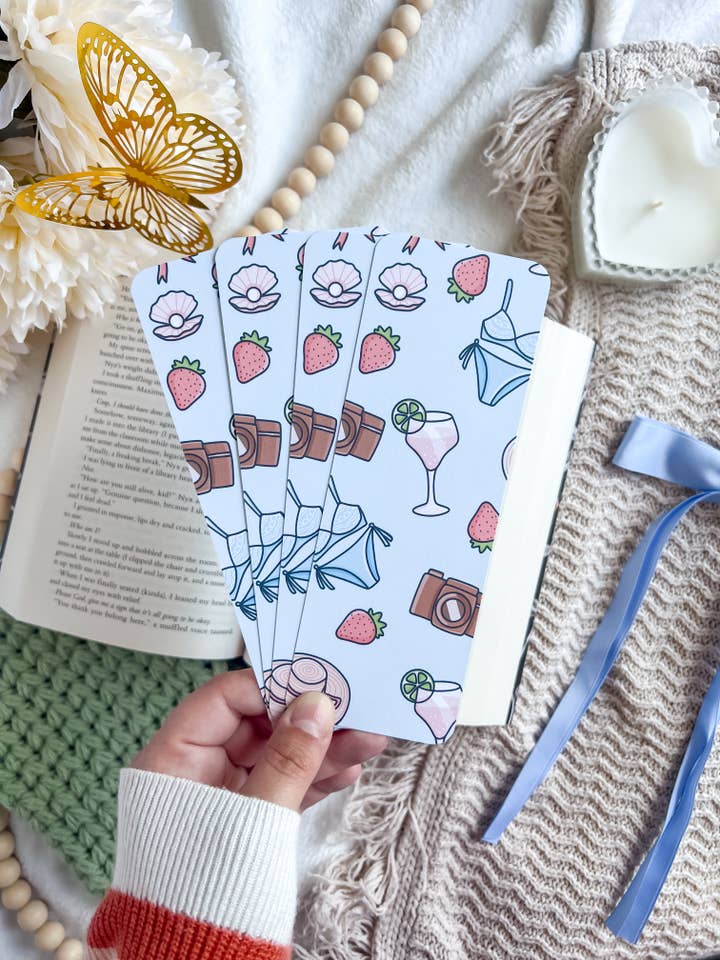Summer Beach Reader Bookmark | Summer Bookmarks for wholesale by Bumblebry Designs