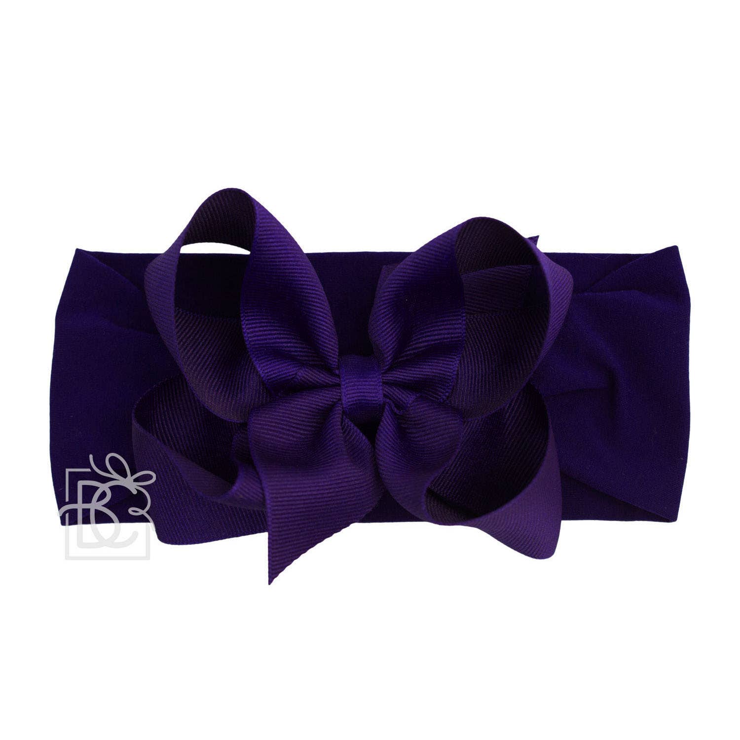 Beyond Creations, LLC - Wholesale Fashion Headband - Kids - WIDE PANTYHOSE HEADBAND W/CLASSIC GROSGRAIN BOW14