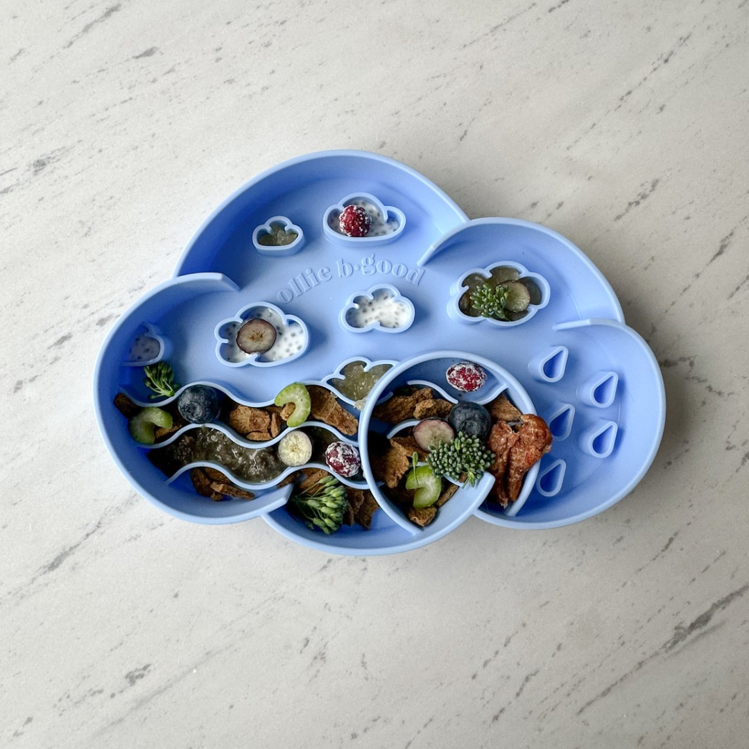 ollie b. good - Wholesale Pet Food Mat - Dog - cloud slow feeder bowl | butterfly pea3