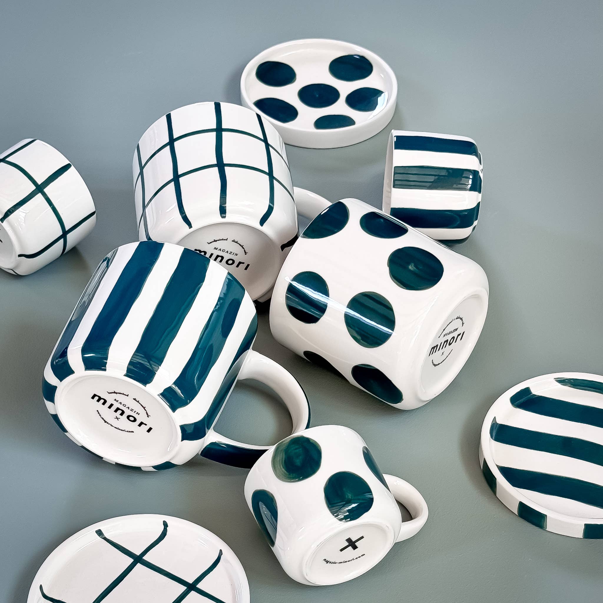 Magazin Minori – Engroshandel Kop – Espresso Dots - blid grøn (sæt med 2 - 4 dele)2