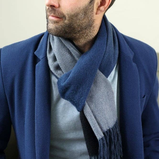 Studio Hop - Wholesale Scarf - Men's - Men's 100% Cashmere Ombre Scarf3