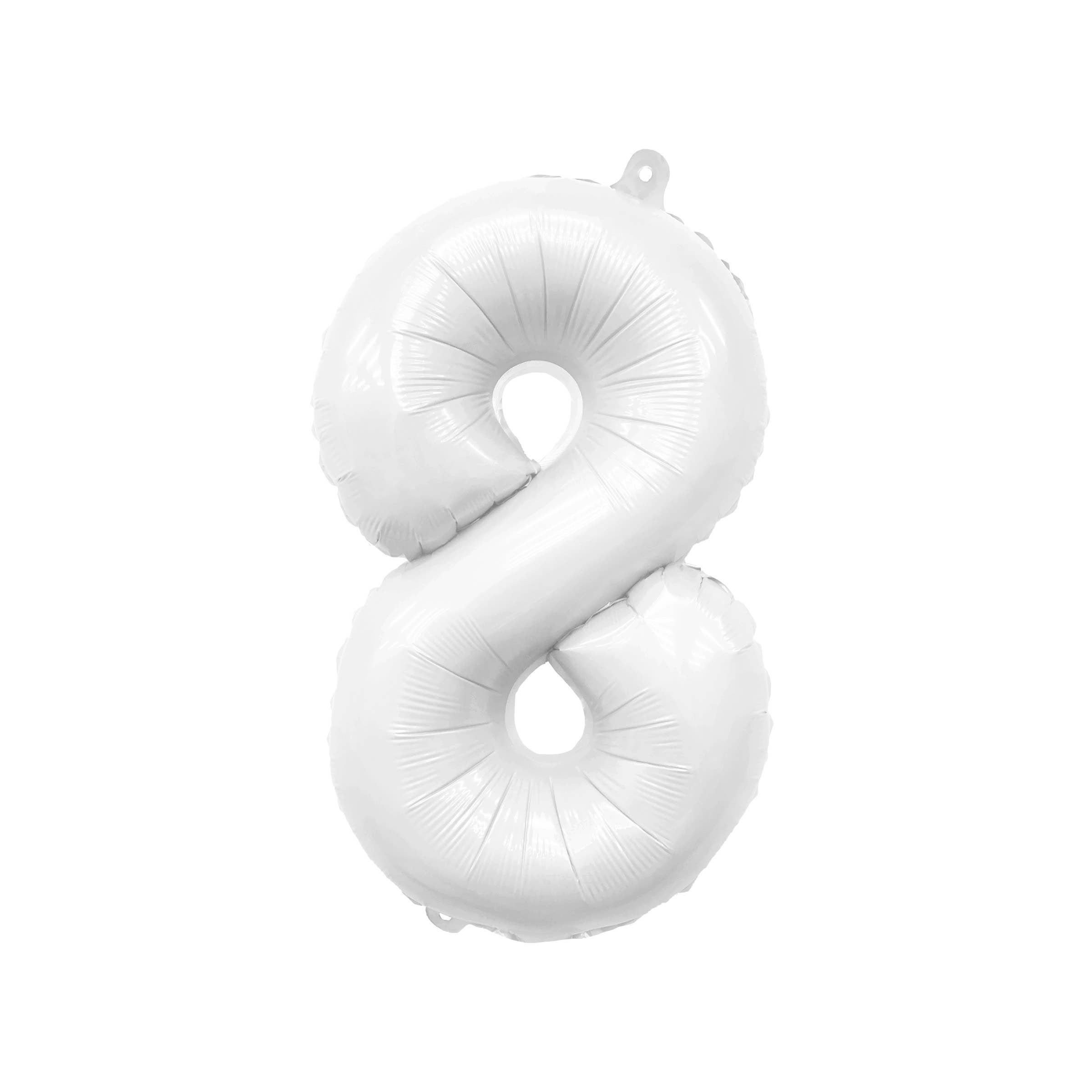 Ellie's Party Supply - Vendita all'ingrosso A palloncino - Palloncini numerici in mylar bianco opaco (81 cm)8