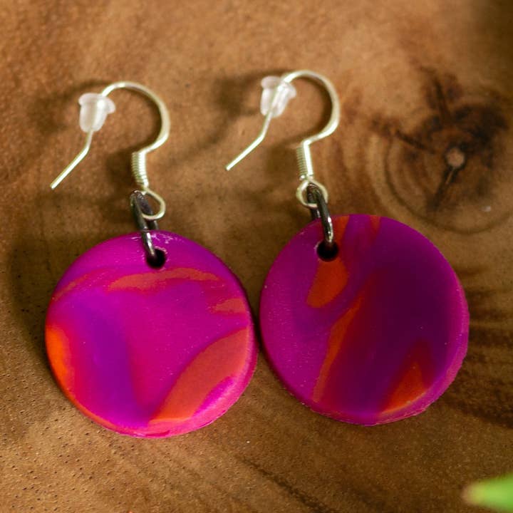 Wholesale Sterling Silver Dangle Polymer Clay Earrings for wholesale by Brianne Valentino LLC