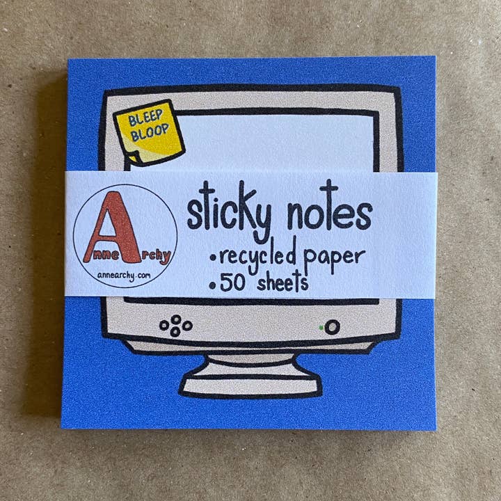 AnneArchy - Wholesale Sticky Notes - Bleep Bloop PC Sticky Notes2
