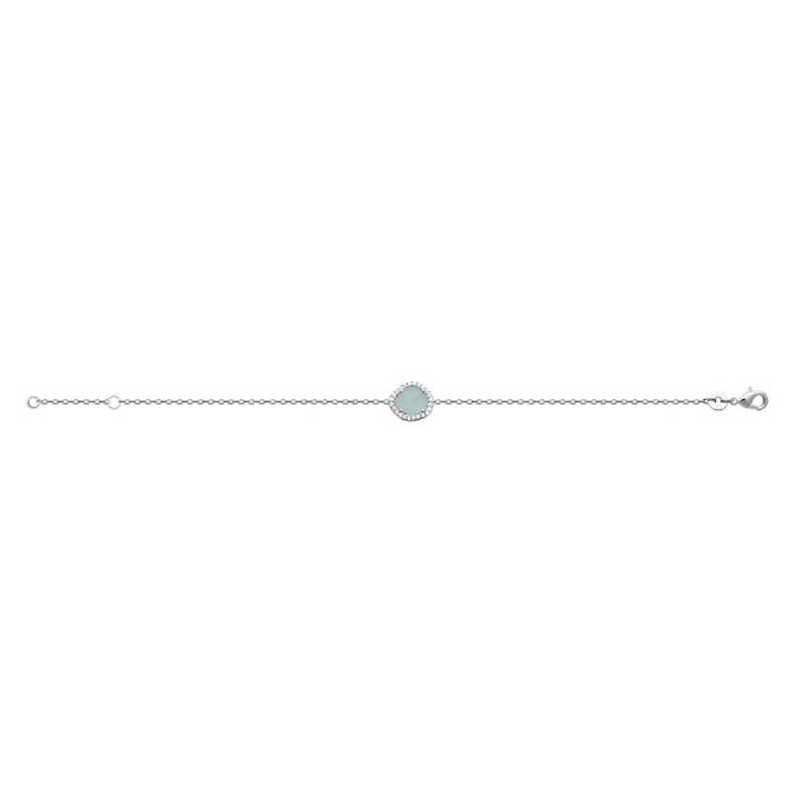 JewelryPrivatelabel Claudia .925 Sterling sølv forgyldt Rhodium armbånd blå agat Cubic Zirconia for engroshandel hos Jewelry Private Label