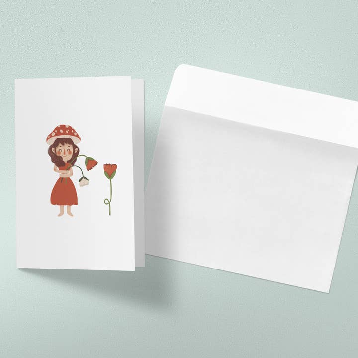 Madame champi - 5x7 Greeting Card for wholesale by Maude Robichaud Godin - Artiste