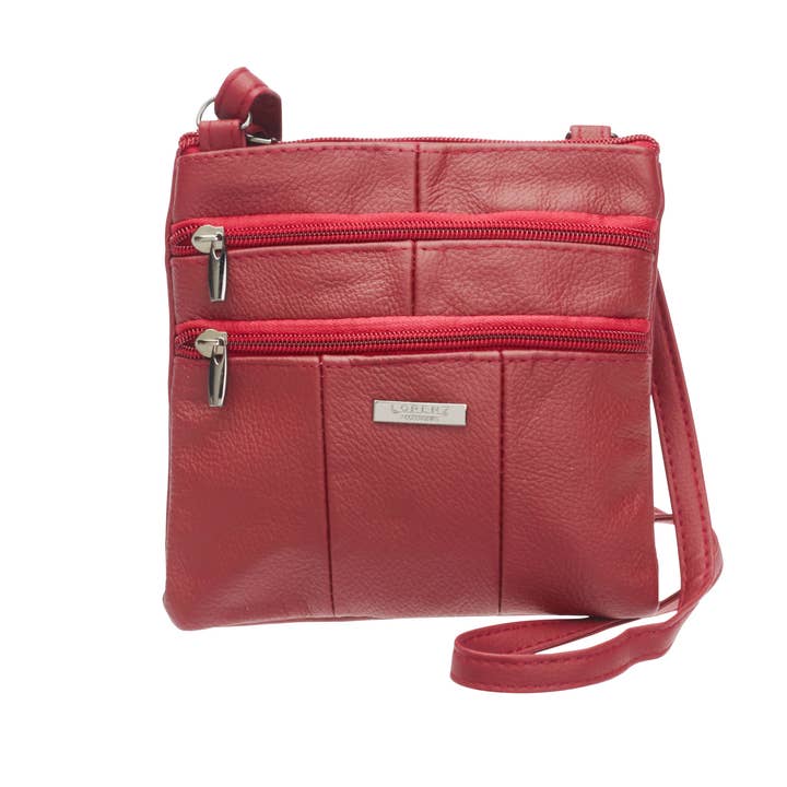 GH Stafford & Son Ltd – wholesale Crossbody bag – Women's – LORENZ Accessories Cowhide Twin-Section X-Body Bag