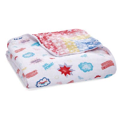 aden + anais essentials cotton muslin dream blanket Wonder Woman™ - Power Pop for wholesale by aden + anais