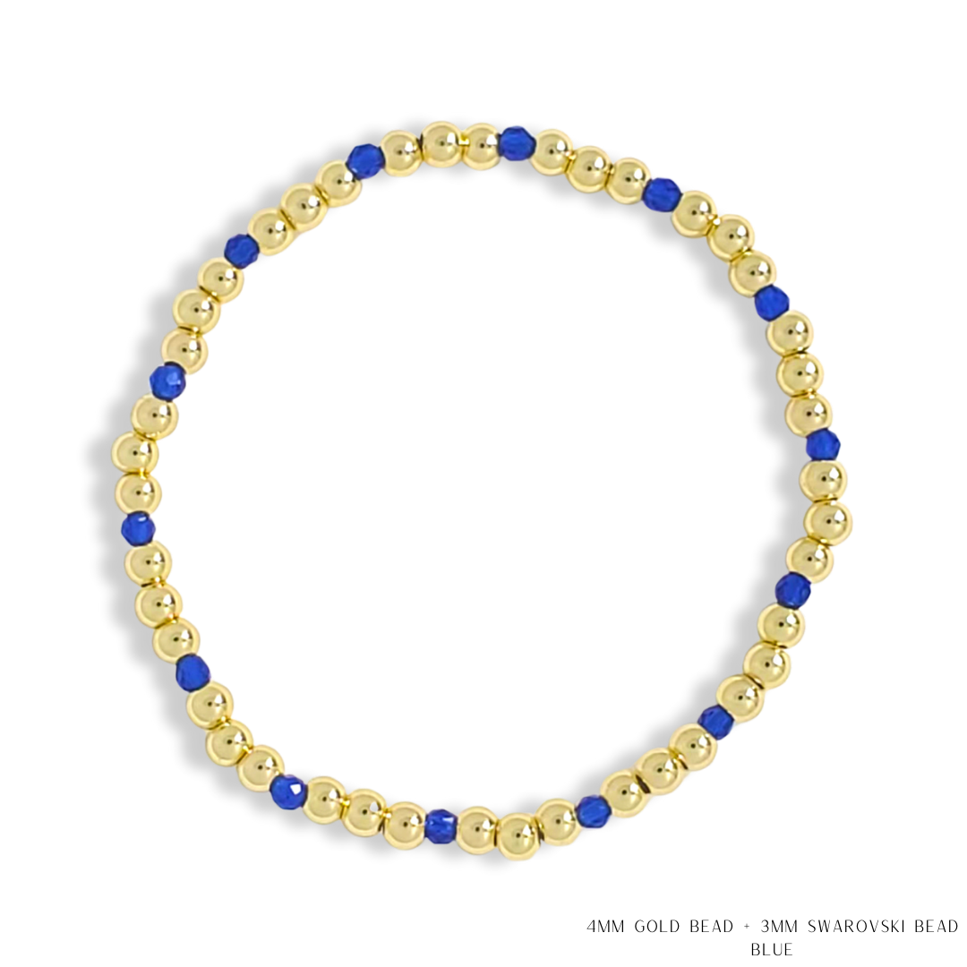Savvy Bling - Vendita all'ingrosso Bracciale con perline - Bracciale con Perline in Oro e Cristalli Swarovski - Più Colori6