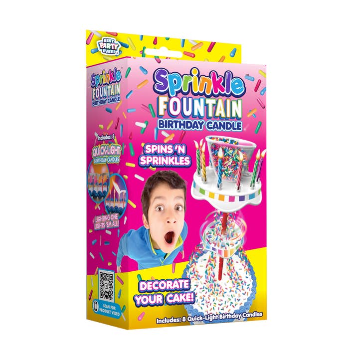 JFL Enterprises - Wholesale Cake Candle - Sprinkle Fountain Birthday Candle Counter Display
