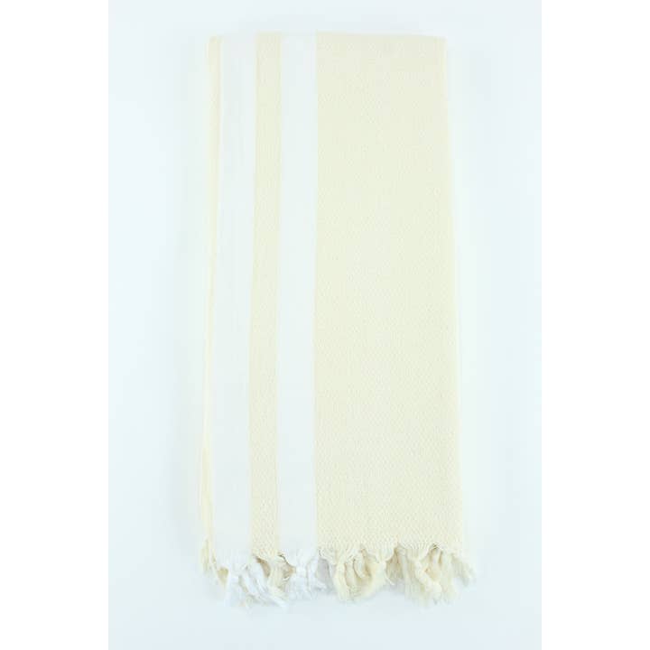 Ivory Premium Turkish Towel Peshtemal Towel for wholesale on Faire
