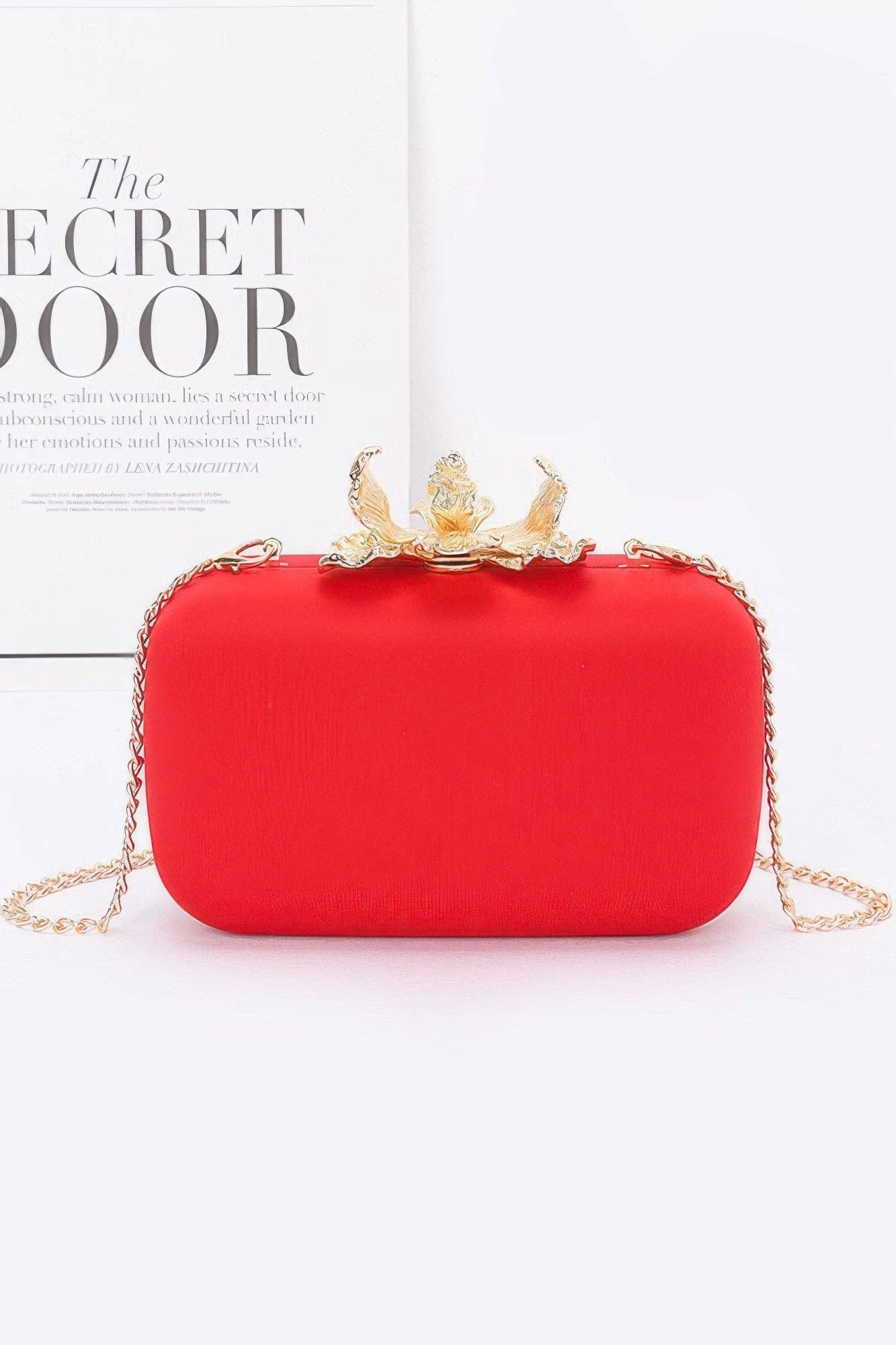 CC Wholesale Clothing - Wholesale Clutch Bag - Women's - Big Metal Flower Satin Case Bag5