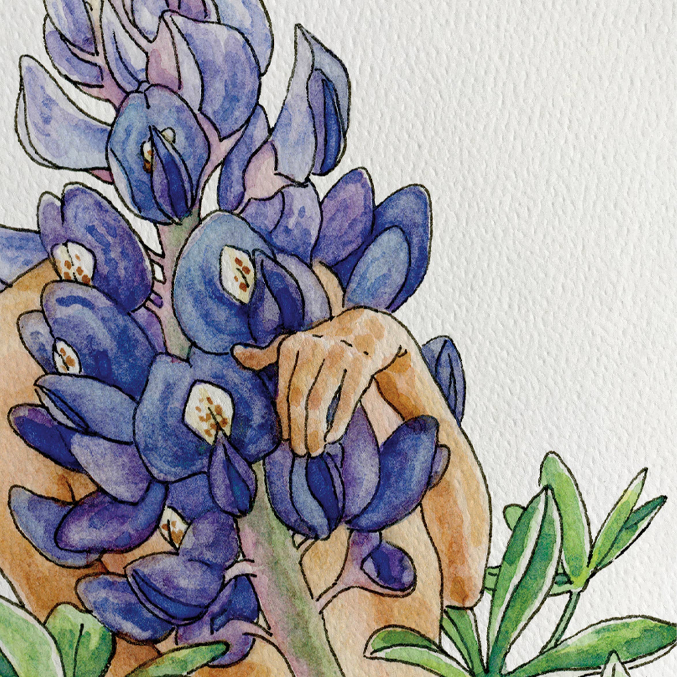 Maridad Studio - Wholesale Art Print - Bluebonnet Flower Art Print1
