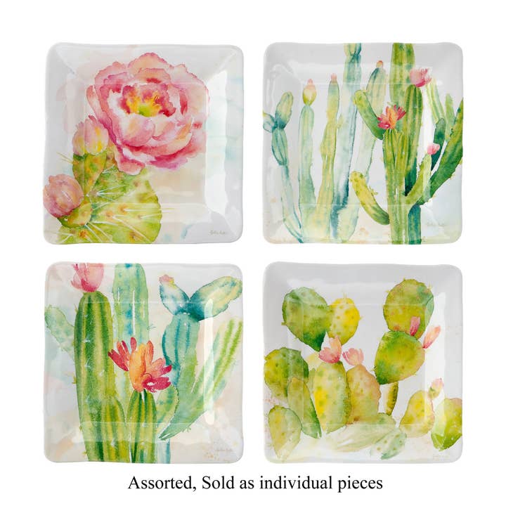 Cactus Melamine 6" Tidbit Plate for wholesale by Supreme Housewares