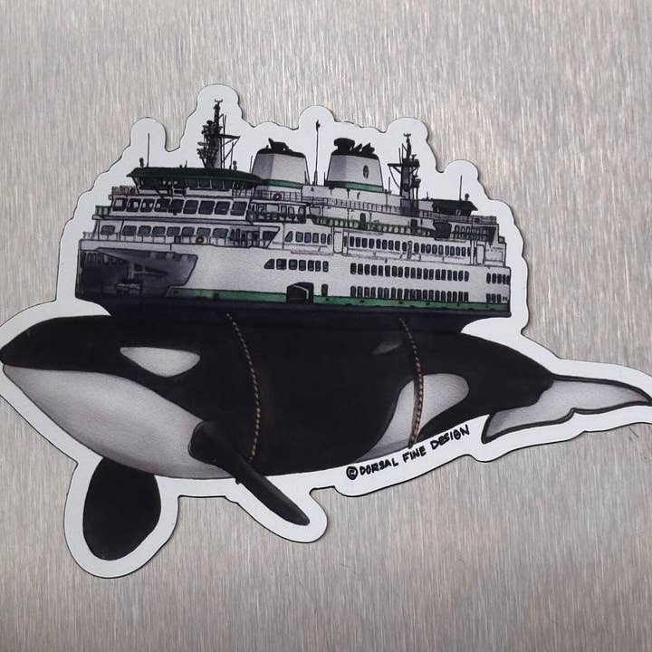 Dorsal Fine Design - Wholesale Magnet - Orca Ferry Magnet1