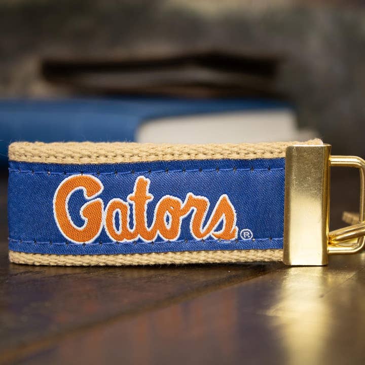 Zep-Pro - Wholesale Keychain - Unisex - Florida Gators Collegiate Woven Ribbon Key Chain. University of Florida Key Fob. UF Gators Gift. Brass Clasp and O-Ring.4