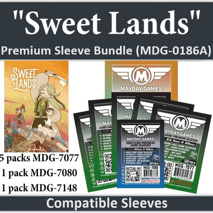 Ensemble de Protèges-Cartes Compatibles "Sweet Lands" pour la vente par Mayday Games