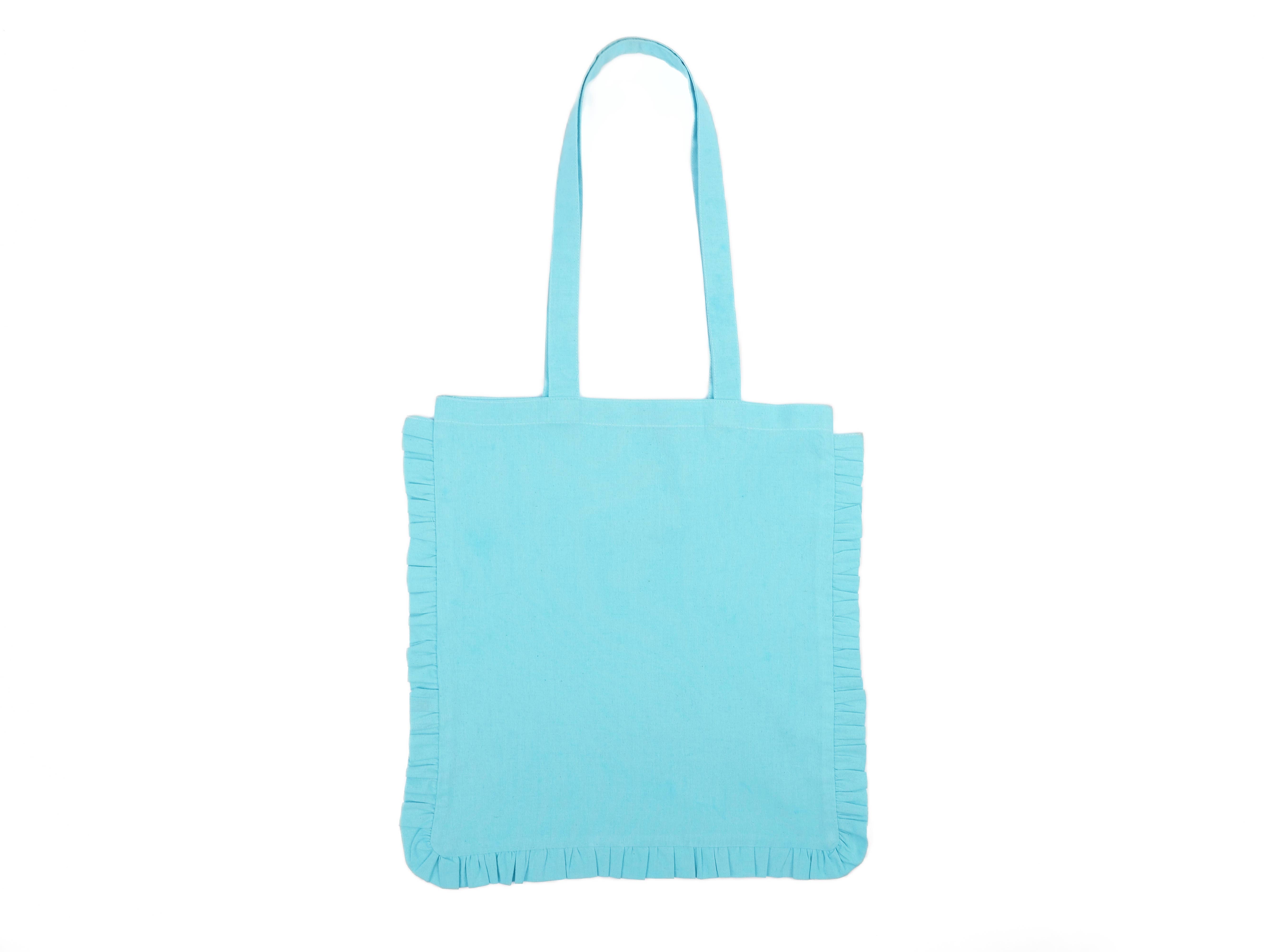 House of Kraft - Wholesale Tote Bag - Women's - Canvas Ruffle Tote | Canvas Colored Tote Bag | Unbranded 32