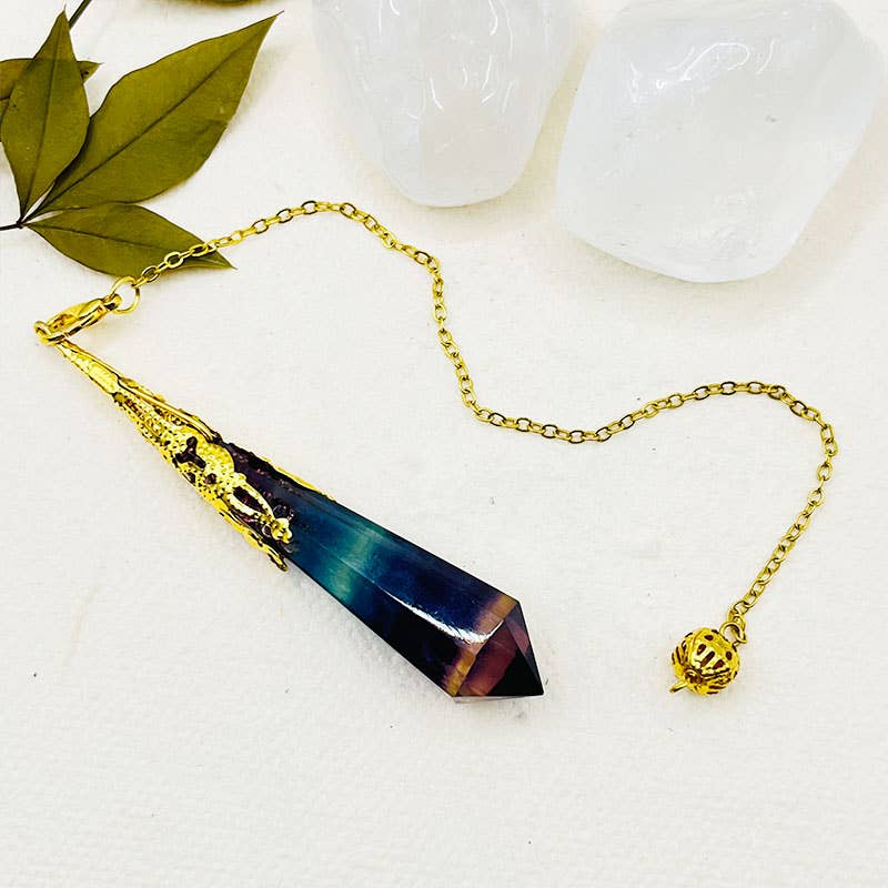 GemMeet – Großhandel Spiritueller Stein/Kristall – Fluorit-Pendulum zur Angstlinderung8