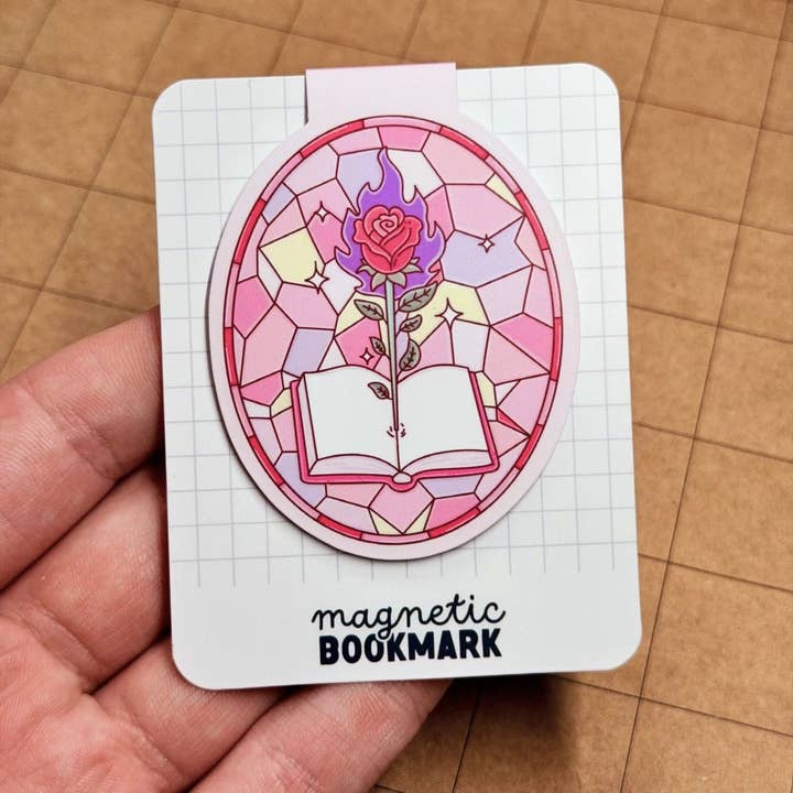 Stained Glass Romance | Magnetic Bookmark por atacado de Stickiply