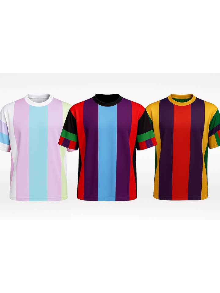 Factory Blanks - Wholesale T-shirt – men's - URBAN MIDNIGHT STRIPE BOXY JERSEY NEW STYLE STREETWEAR9