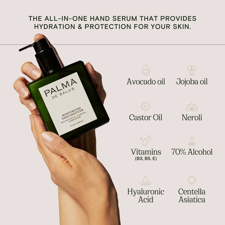 Palma de Salus - Wholesale Hand Sanitizer - Hydrating Hand Sanitizing Serum - Home Size (11oz)