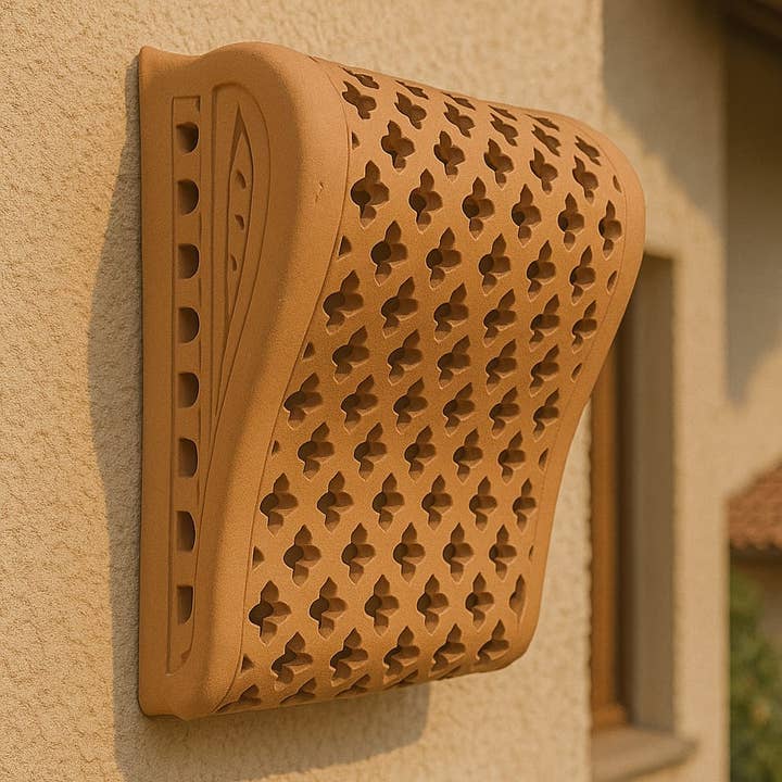 Aplique Exterior De Terracota Tunecina Hecho A Mano #6 para venta al por mayor de Etnico del Mondo