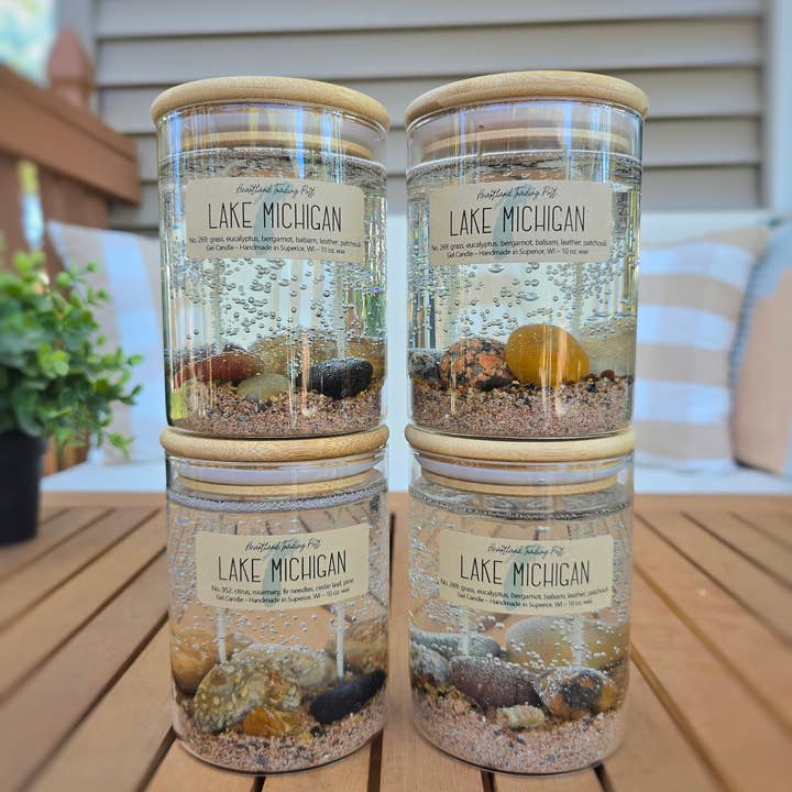 Lake Escape Candle Co. - Wholesale Jar/Filled Candle - 10 oz. Classic Lake Michigan Gel Candle (2-Wicks)