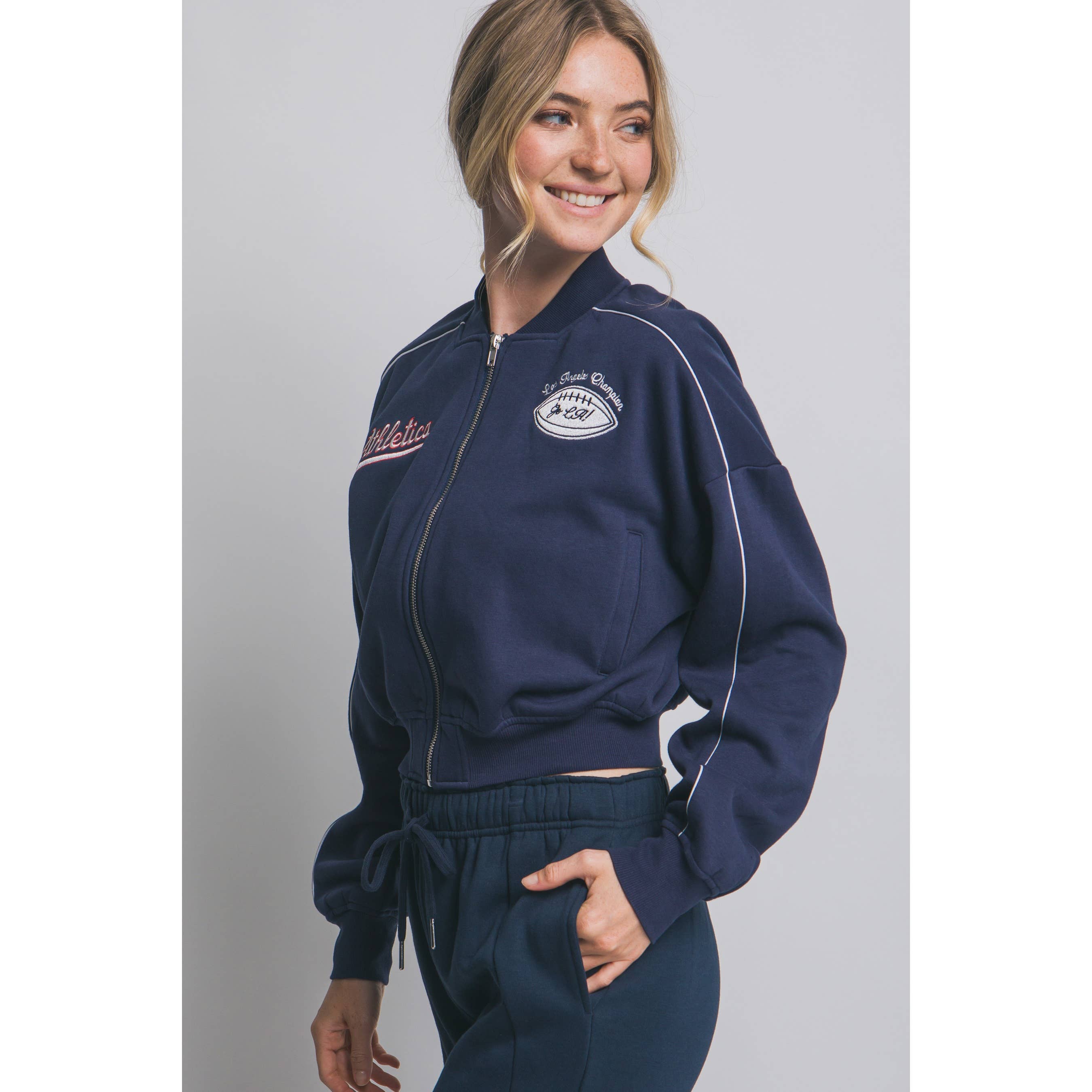 Style Up - Wholesale Jacket - Women's - Print Sweatshirt Full Zip Up Side Pockets Jacket10