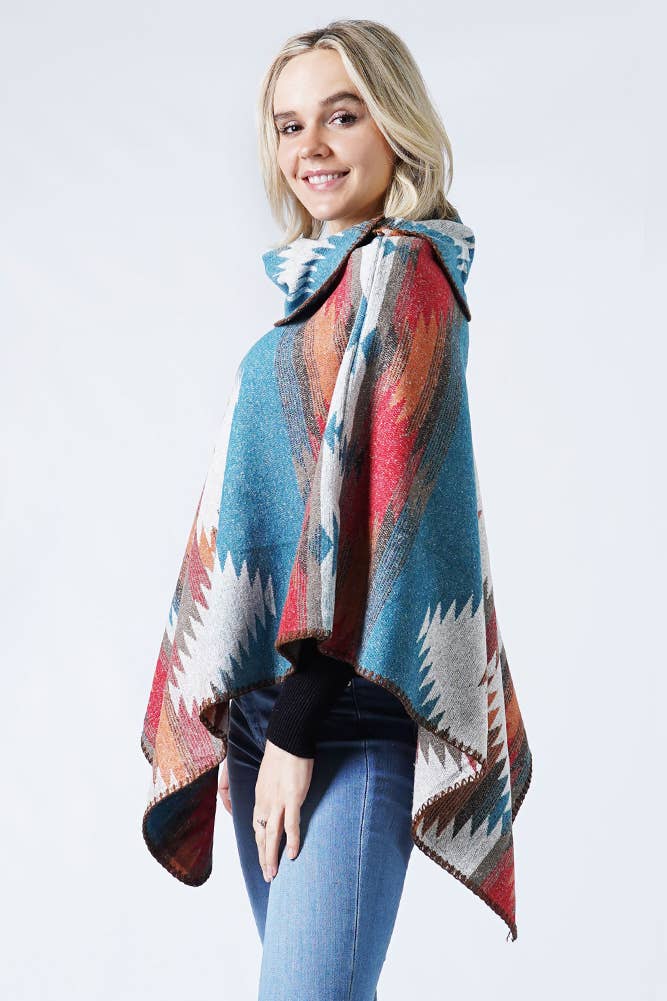 Hana - Wholesale Poncho - Women's - Western Pattern Poncho3