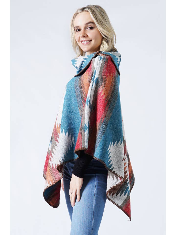 Hana - Wholesale Poncho - Women's - Western Pattern Poncho3