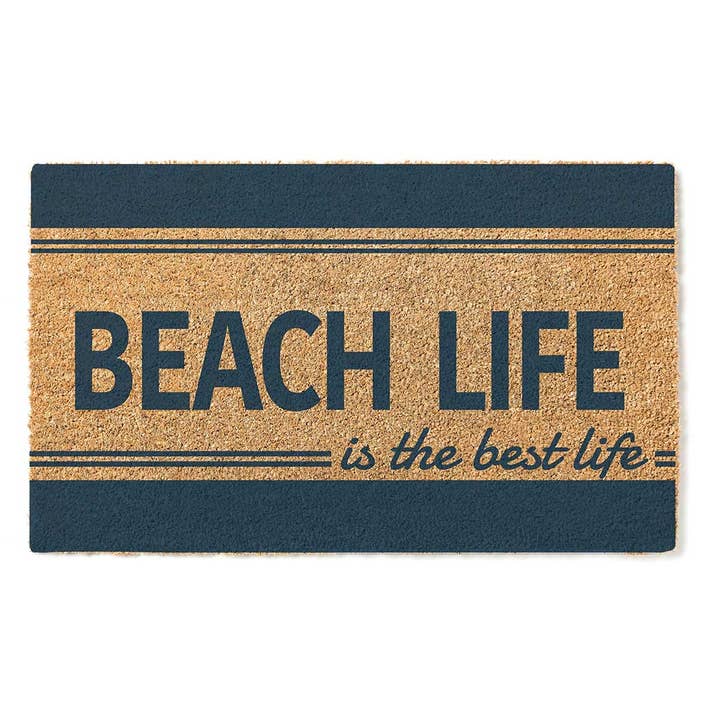 18x30 Coir Doormat Beach Life is Best for wholesale by Kindred Hearts