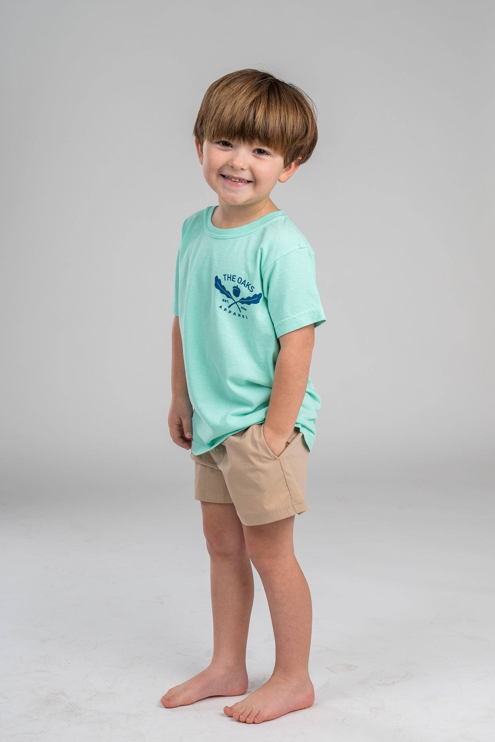 The Oaks Apparel Company - Vente Short – enfant - Short Smith en twill beige1