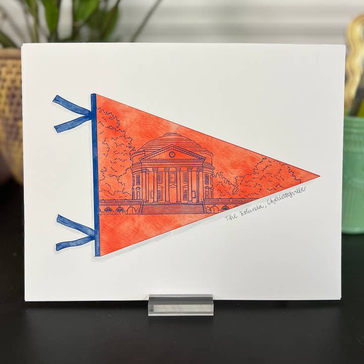 Thirteenwinks – Impressão artística por atacado – Charlottesville, VA Virginia Rotunda Bandeira de Estandarte Impressão Artística Faculdade, impressão artística de Charlottesville