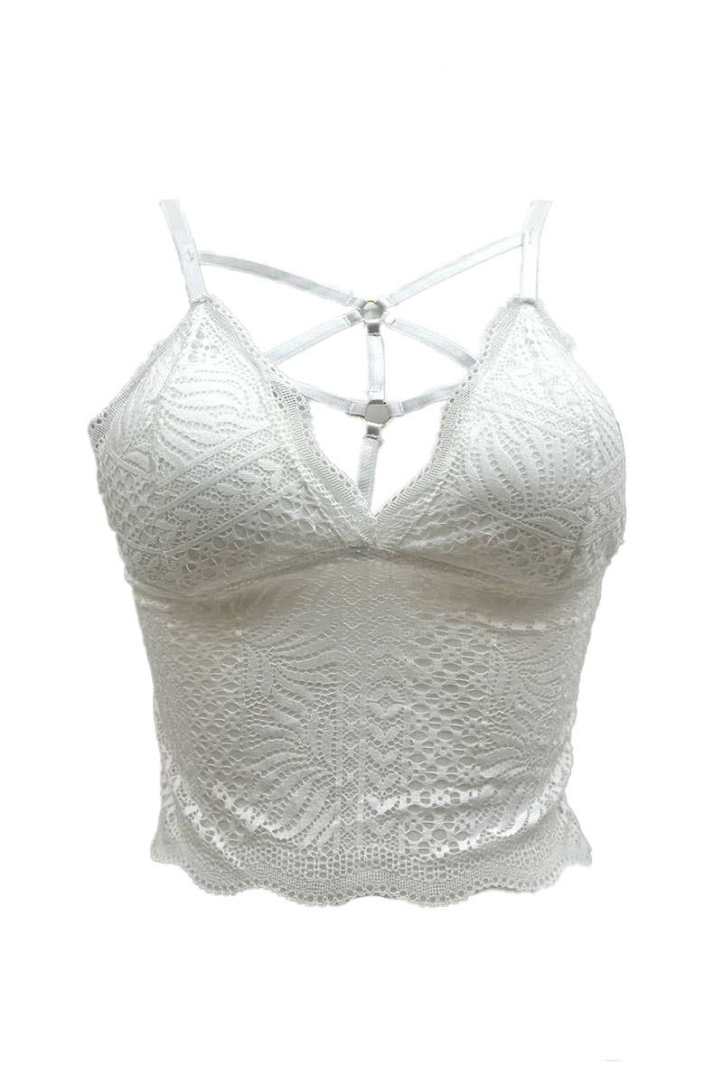 Belle Com'Elle - Wholesale Bralette - Women's - Long lace bralette bra/V320532