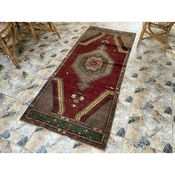Oushak Rugs - Wholesale Area Rug - Vintage Turkish Handmade Wool Geometric Rug2
