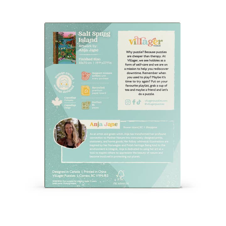 Villager Puzzles - Wholesale Puzzle - Adult - Salt Spring Island 1000-Piece Puzzle | Designed in BC Canada