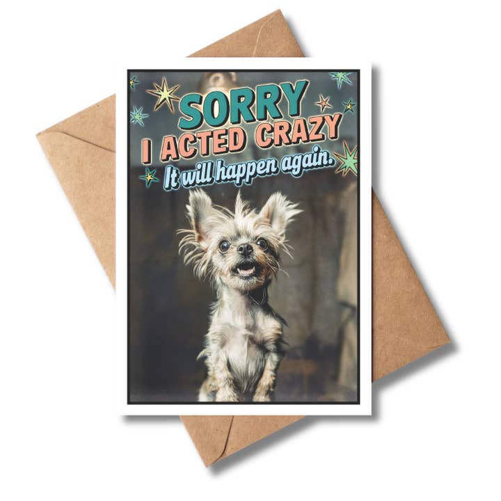 Greeting Cards by Katie Doodle & Gifts by Matchbox Card Co - Wholesale I'm Sorry Card - Funny Apology Cards Blank Inside, I'm Sorry Cards Bulk (Dog)