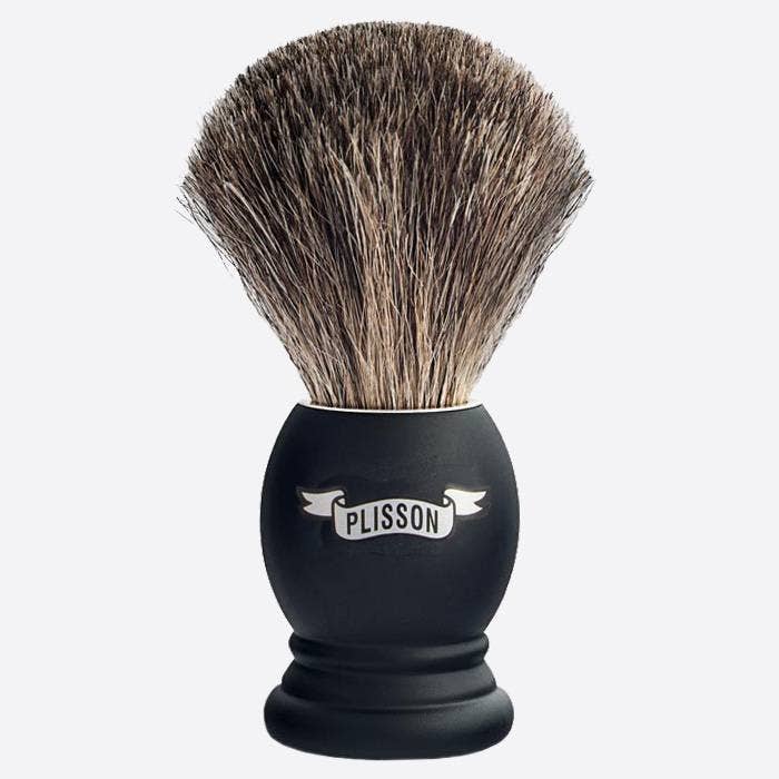 Plisson 1808 - Wholesale Shave Brush - Men's - Pure Grey Black Beech Shaving Brush1