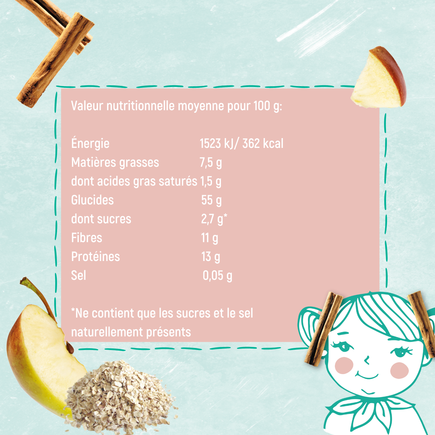 SIENNA & FRIENDS – wholesale Baby food – APPLE & CINNAMON PORRIDGE - GLUTEN FREE +12M2