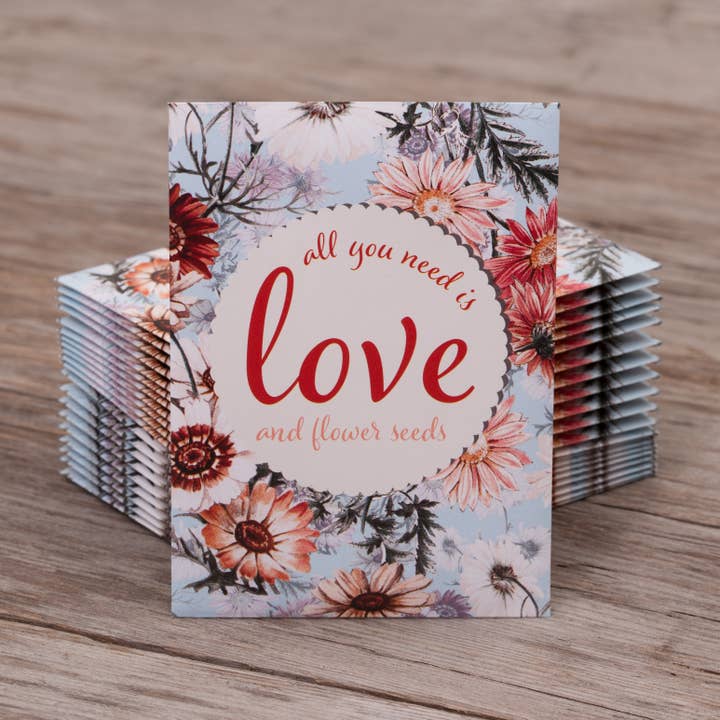 Bentley Seed Co. - Wholesale Love Card - All You Need is Love Painted Daisies2