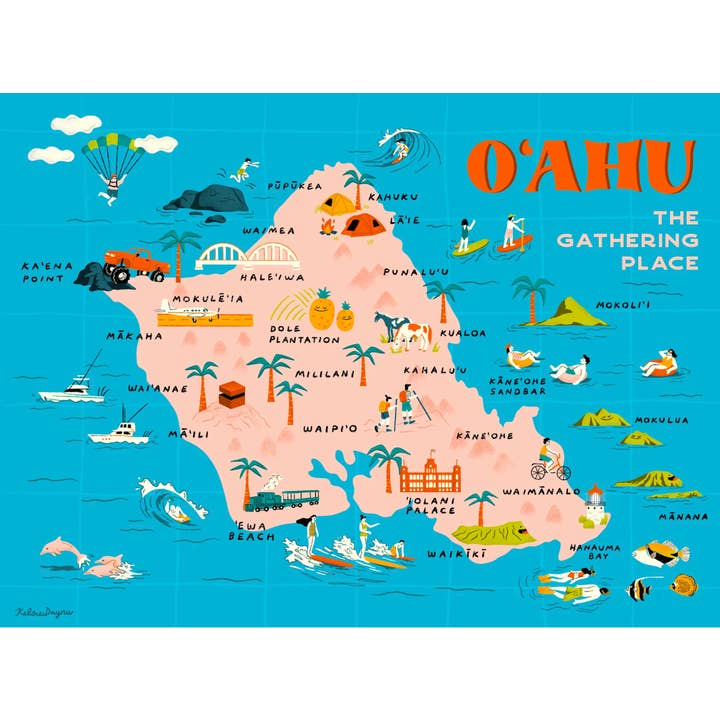 Oahu - 70 piece puzzle for wholesale by Surf Shack Puzzles