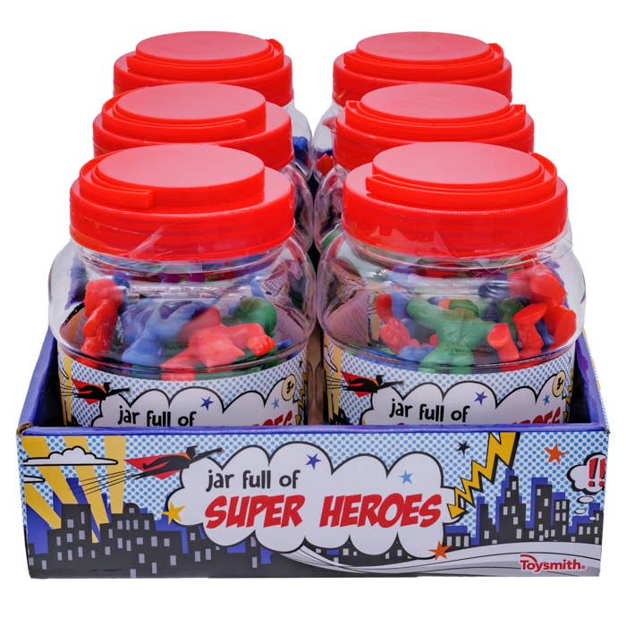 Toysmith - Wholesale Toy Set - Kids - Toysmith Jar Full of Super Heroes