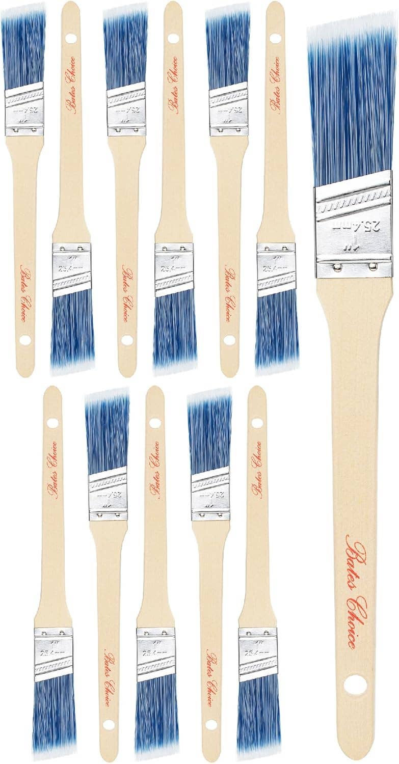 Bates Choice - Wholesale Paint/Wax Brush - Bates- Paint Brushes, 1-Inch, 12 Pack0