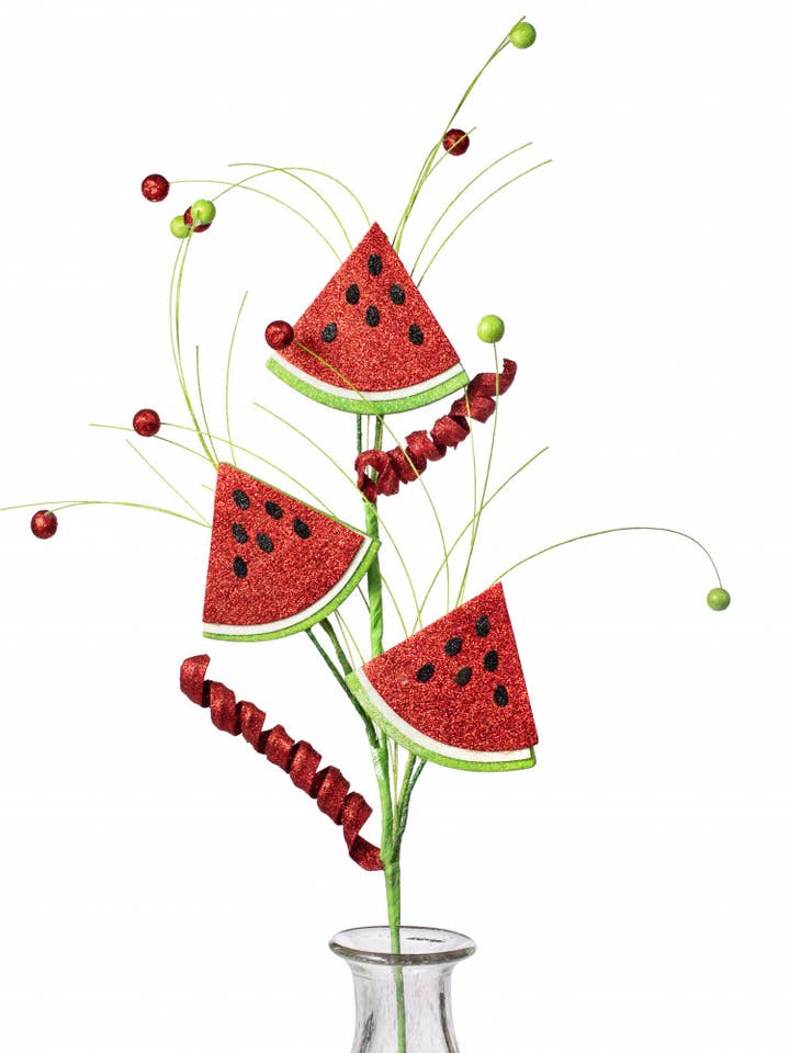 Glitter Watermelon Curly Spray for wholesale by Amber Marie & Company